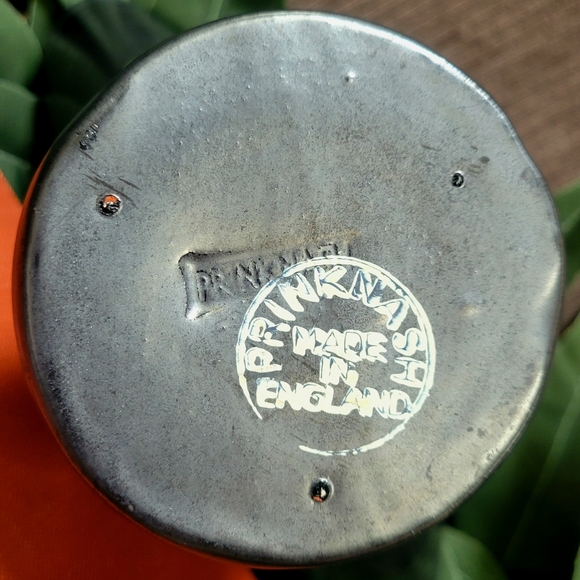 ✒️VTG Prinknash Pewter Redware Fan Vase Circa 1950s HARD TO FIND! - Picture 9 of 9